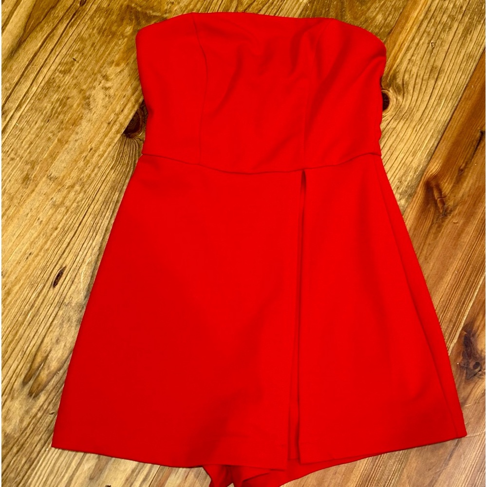 She + Sky Red Romper